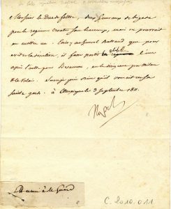 lettre de Napoléon 1er